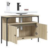 Mobile Lavabo Bagno Rovere Sonoma 80x30x60 cm Legno Multistrato