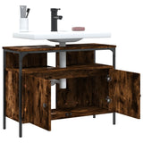 Mobile Lavabo Bagno Rovere Fumo 80x30x60 cm Legno Multistrato