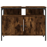 Mobile Lavabo Bagno Rovere Fumo 80x30x60 cm Legno Multistrato