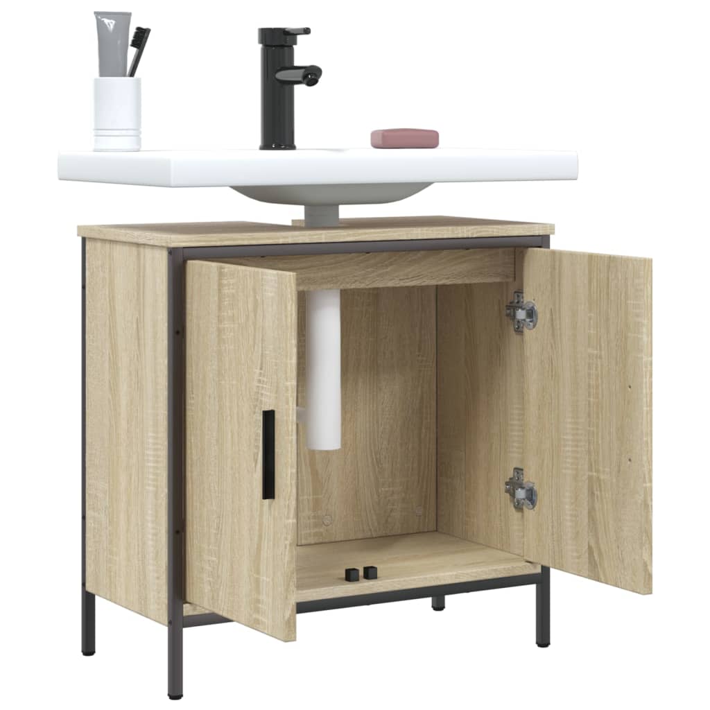 Mobile Lavabo Bagno Rovere Sonoma 60x30x60 cm Legno Multistrato