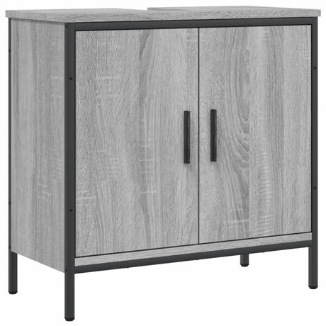 Mobile Lavabo Bagno Grigio Sonoma 60x30x60 cm Legno Multistrato