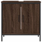 Mobile Lavabo Bagno Rovere Marrone 60x30x60cm Legno Multistrato