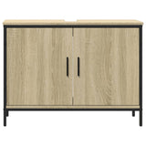 Mobile Lavabo Bagno Rovere Sonoma 80x30x60 cm Legno Multistrato