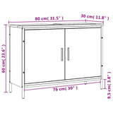 Mobile Lavabo Bagno Grigio Sonoma 80x30x60 cm Legno Multistrato