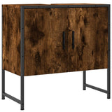 Mobile Lavabo Bagno Rovere Fumo 60x33x60 cm Legno Multistrato