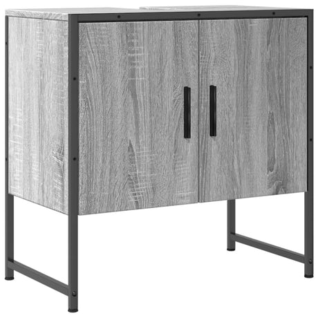 Mobile Lavabo Bagno Grigio Sonoma 60x33x60 cm Legno Multistrato
