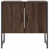 Mobile Lavabo Bagno Rovere Marrone 60x33x60cm Legno Multistrato