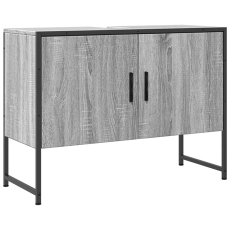 Mobile Lavabo Bagno Grigio Sonoma 60x30x60 cm Legno Multistrato