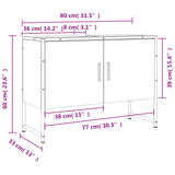 Mobile Lavabo Bagno Grigio Sonoma 60x30x60 cm Legno Multistrato