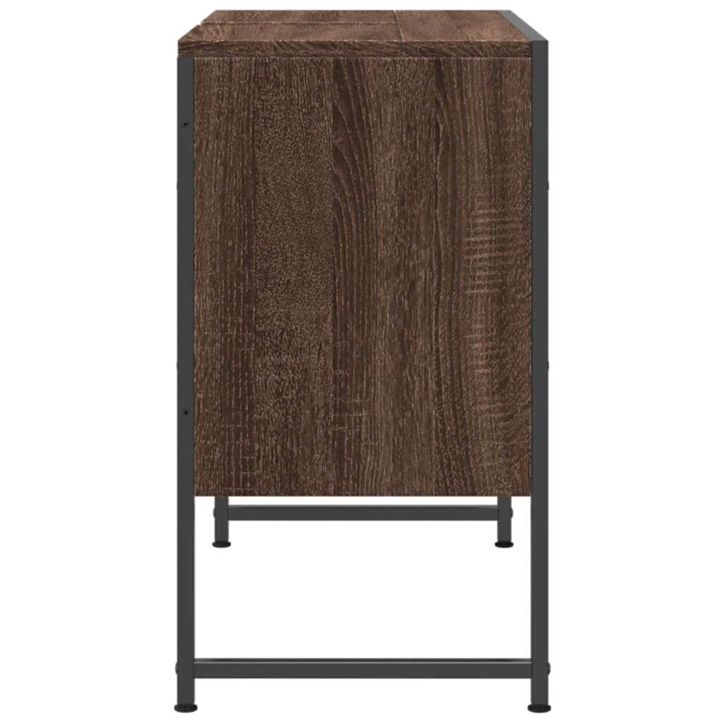 Mobile Lavabo Bagno Rovere Marrone 60x30x60cm Legno Multistrato