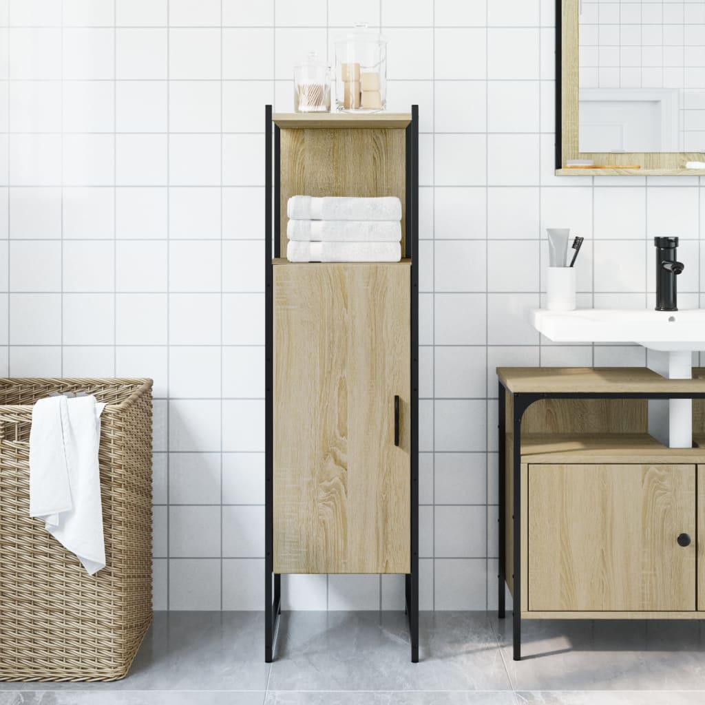 Mobile da Bagno Rovere Sonoma 33x33x120,5 cm Legno Multistrato