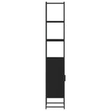 Mobile da Bagno Nero 33x33x185,5 cm in Legno Multistrato