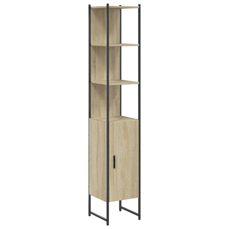 Armadietto da Bagno Rovere Sonoma 33x33x185,5cm