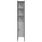 Mobile da Bagno Grigio Sonoma 33x33x185,5 cm Legno Multistrato