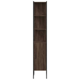 Armadietto Bagno Rovere Marrone 33x33x185,5cm Legno Multistrato