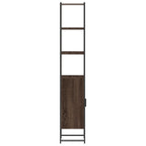Armadietto Bagno Rovere Marrone 33x33x185,5cm Legno Multistrato