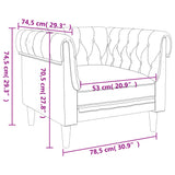 Poltrona Chesterfield Verde Scuro in Tessuto