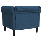 Poltrona Chesterfield Blu in Tessuto