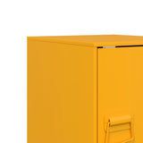 Comodini 2 pz Giallo Senape 34,5x39x44 cm in Acciaio