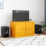 Mobili TV 2 pz Giallo Senape 67x39x44 cm in Acciaio