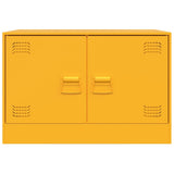 Mobili TV 2 pz Giallo Senape 67x39x44 cm in Acciaio