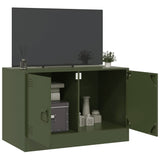 Mobile TV Verde Oliva 67x39x44 cm in Acciaio