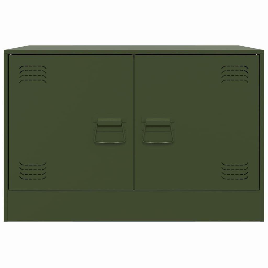 Mobile TV Verde Oliva 67x39x44 cm in Acciaio