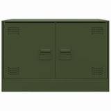 Mobili TV 2 pz Verde Oliva 67x39x44 cm in Acciaio