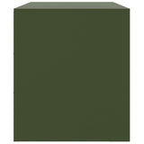 Mobili TV 2 pz Verde Oliva 67x39x44 cm in Acciaio