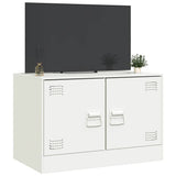 Mobile Porta TV Bianco 67x39x44 cm in Acciaio