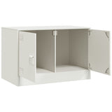 Mobile Porta TV Bianco 67x39x44 cm in Acciaio