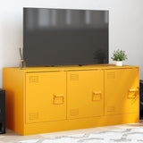 Mobile Porta TV Giallo Senape 99x39x44 cm in Acciaio