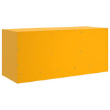 Mobile Porta TV Giallo Senape 99x39x44 cm in Acciaio