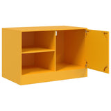 Mobili TV 2 pz Giallo Senape 67x39x44 cm in Acciaio