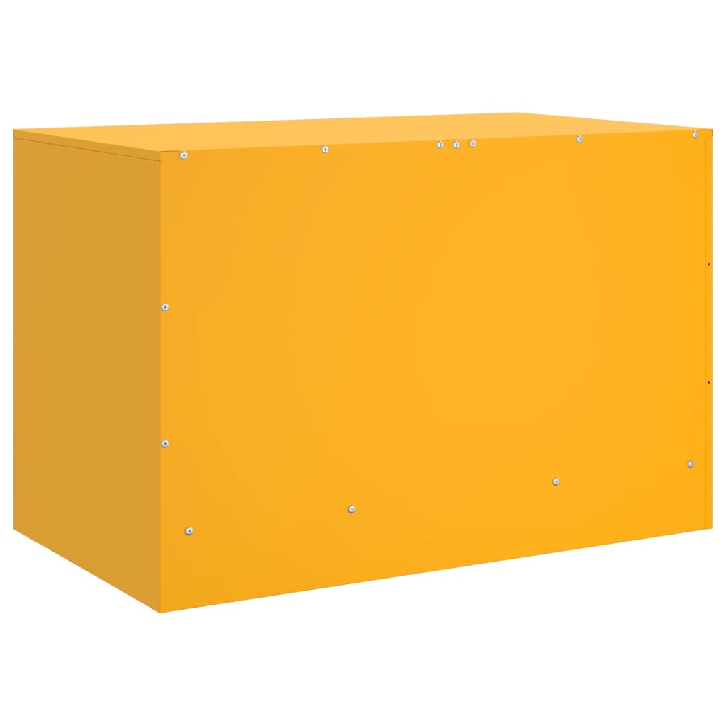 Mobili TV 2 pz Giallo Senape 67x39x44 cm in Acciaio