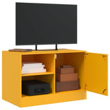 Mobili TV 2 pz Giallo Senape 67x39x44 cm in Acciaio