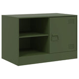 Mobile TV Verde Oliva 67x39x44 cm in Acciaio