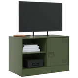 Mobile TV Verde Oliva 67x39x44 cm in Acciaio