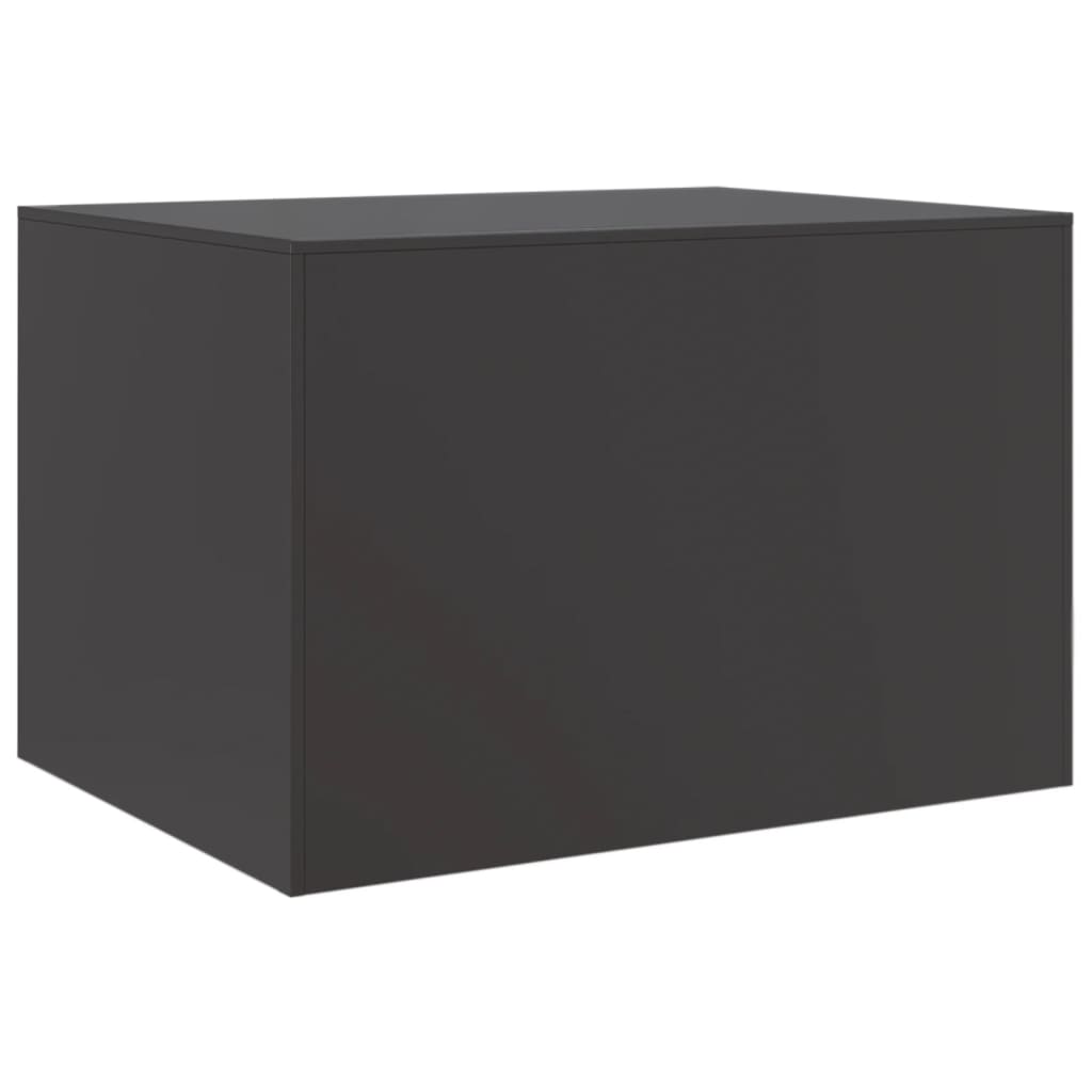 Tavolino da Salotto Nero 67x50x44 cm in Acciaio