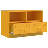 Mobili TV 2 pz Giallo Senape 67x39x44 cm in Acciaio