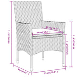 Sedie da Giardino con Cuscini 2 pz Marroni in Polyrattan