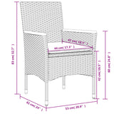 Sedie da Giardino con Cuscini 2 pz Nere in Polyrattan