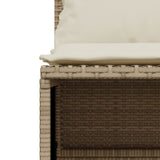 Set Divano da Giardino 4 pz con Cuscini Beige in Polyrattan