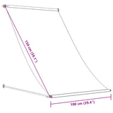 Tenda da Sole Retrattile Crema 100x150 cm in Tessuto e Acciaio