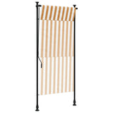 Tenda a Rullo Esterno Arancio Bianca 100x270cm Tessuto Acciaio