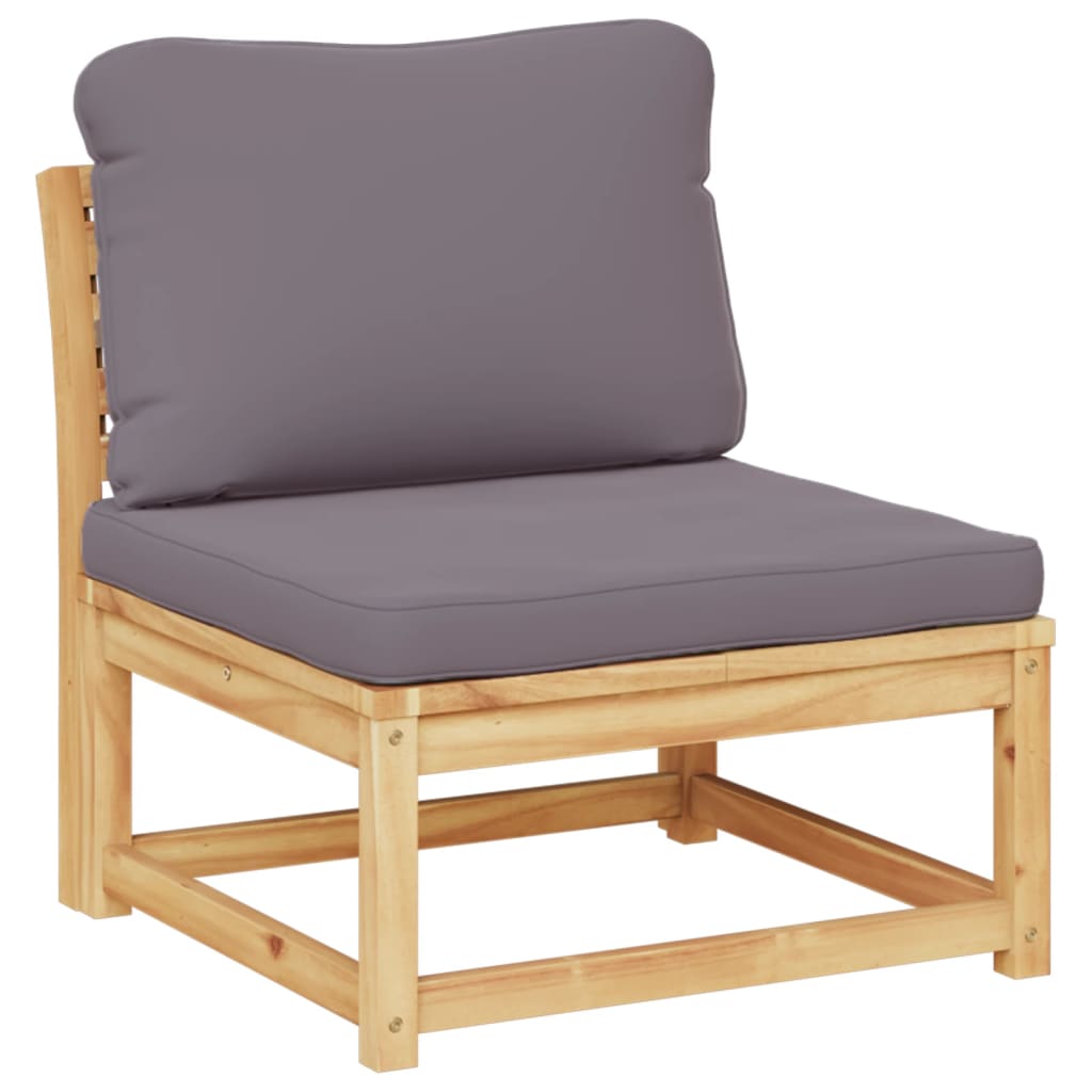 Set Salotto da Giardino 6 pz con Cuscini in Massello di Acacia
