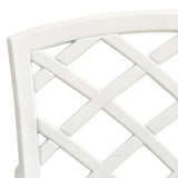 Sedie da Giardino 6 pz in Alluminio Pressofuso Bianco