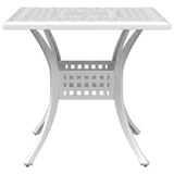 Set da Pranzo da Giardino 5 pz Bianco in Alluminio Pressofuso