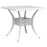 Set da Pranzo da Giardino 5 pz Bianco in Alluminio Pressofuso