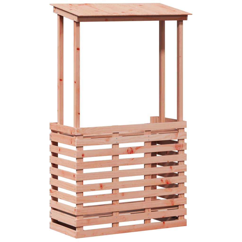 Tavolo Bar da Esterno con Tetto 112,5x57x195,5cm Legno Massello